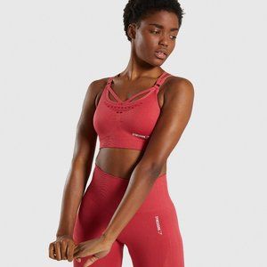 Gymshark Energy+ Seamless Sports Bra - Red Sea - M